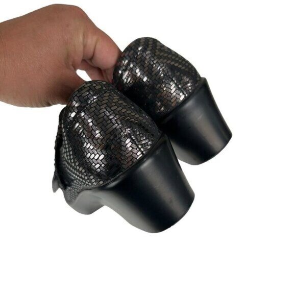 Alegria Ella Women SZ 36 Pewter Dazzle Mary Jane Pump Shoes Gray Metallic Comfy - Picture 8 of 12